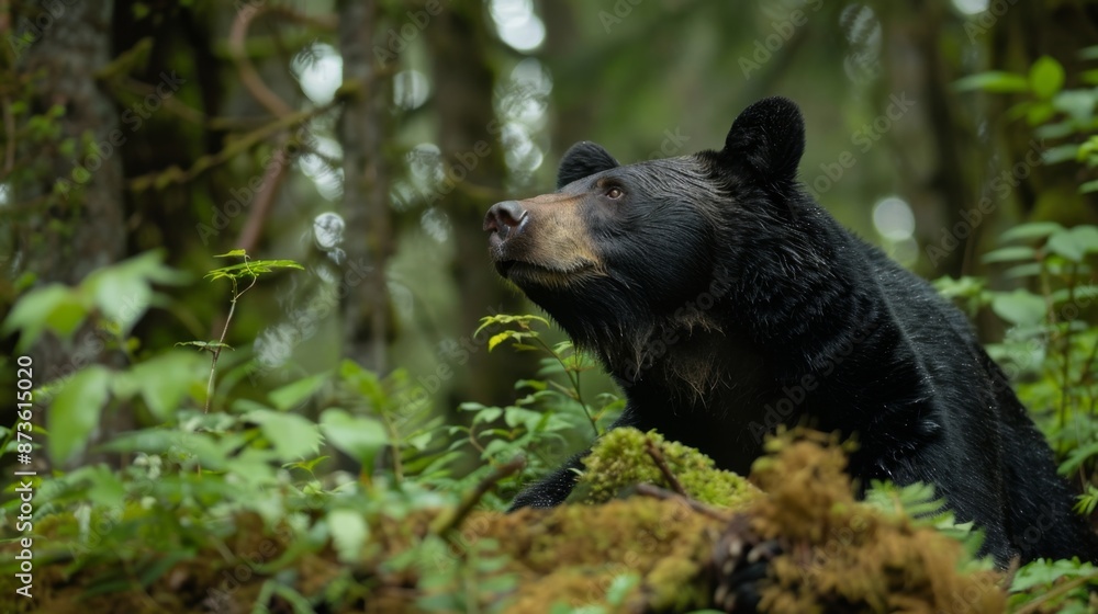 Fototapeta premium Black Bear in the Wild.