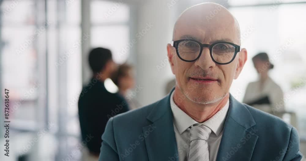 Office, business and face of mature man with crossed arms in meeting for planning, teamwork and collaboration. Boardroom, manager and portrait of person for architecture, engineering and building Office, business and face of mature man with crossed arms in meeting for planning, teamwork and collaboration. Boardroom, manager and portrait of person for architecture, engineering and building