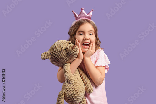 Shocked little girl in part...