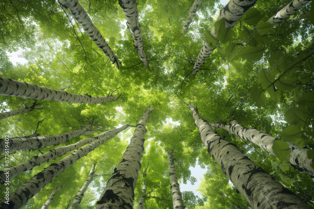 Fototapeta premium Poplar tree background design, creative