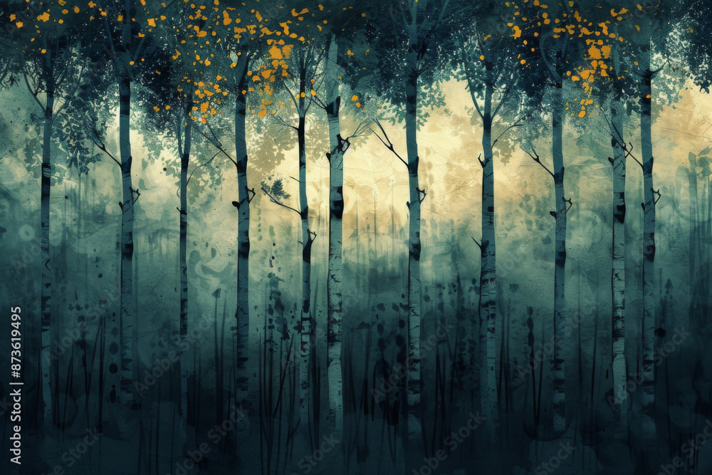 Poplar tree background design, creative Poplar tree background design, creative