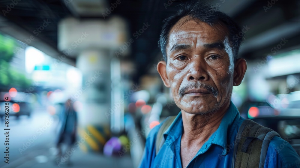 Street Portrait of adult Asian man Street Portrait of adult Asian man