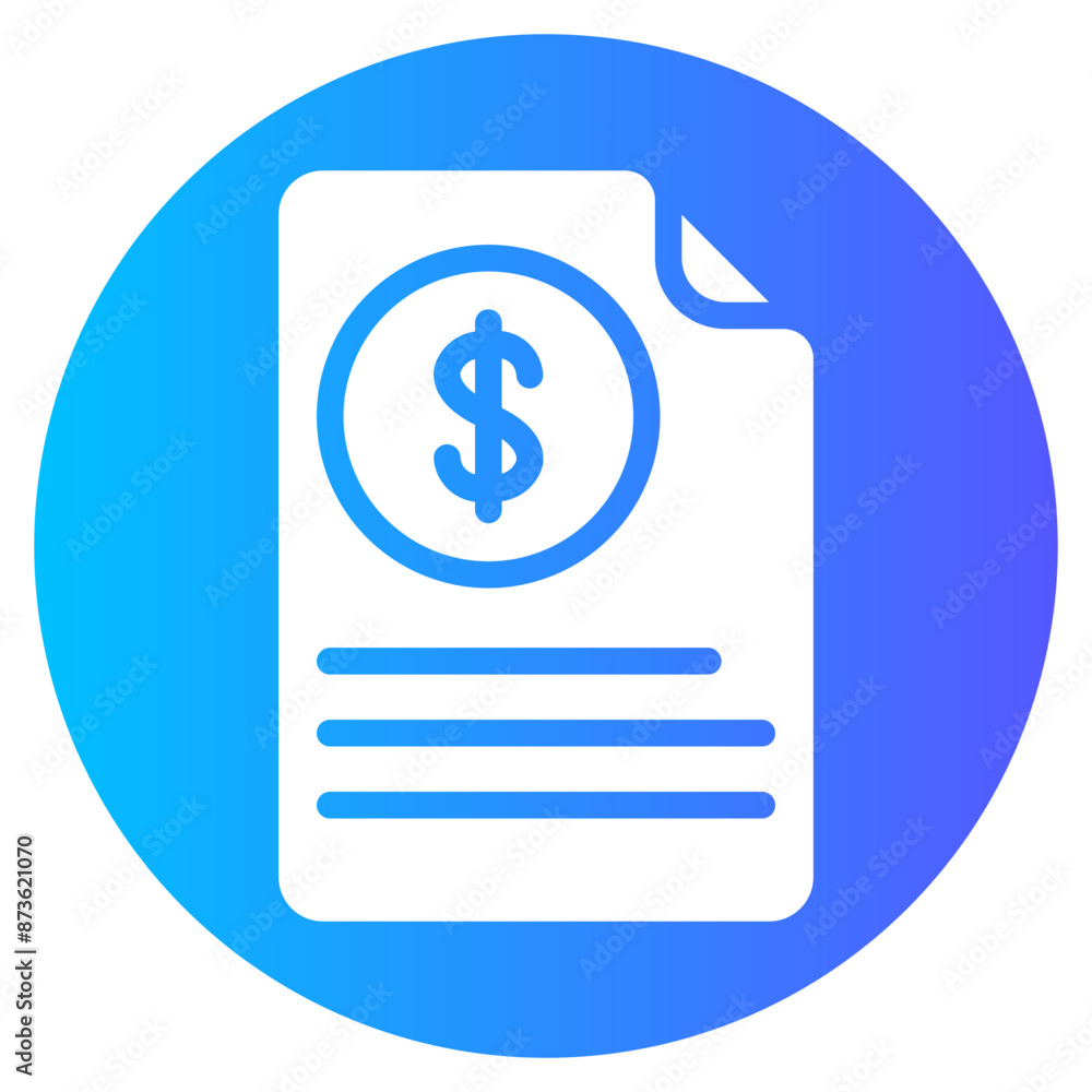 bill gradient icon bill gradient icon