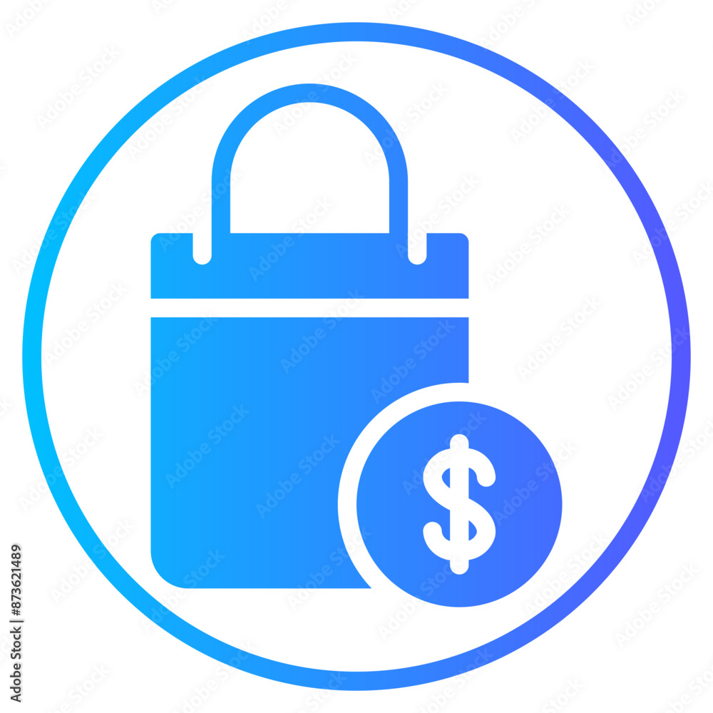 shopping bag gradient icon shopping bag gradient icon
