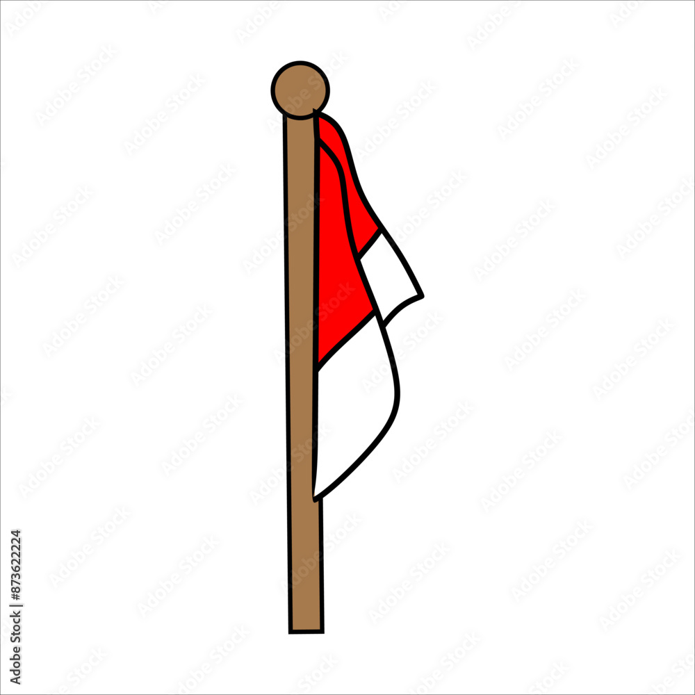 Indonesian Flag Independence Day Vector Element Indonesian Flag Independence Day Vector Element