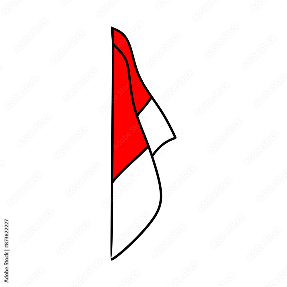 Indonesian Flag Independence Day Vector Element Indonesian Flag Independence Day Vector Element