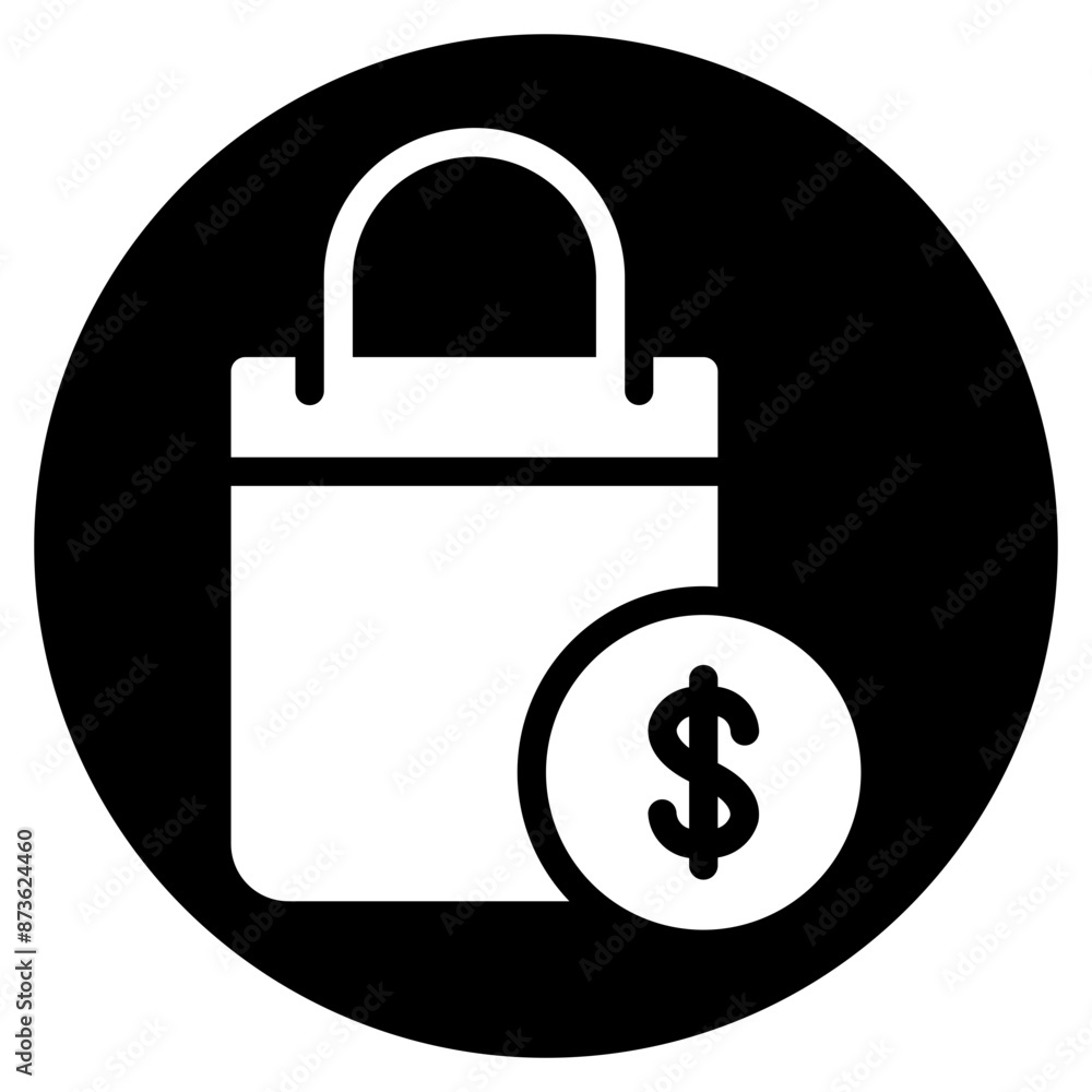 shopping bag glyph icon shopping bag glyph icon
