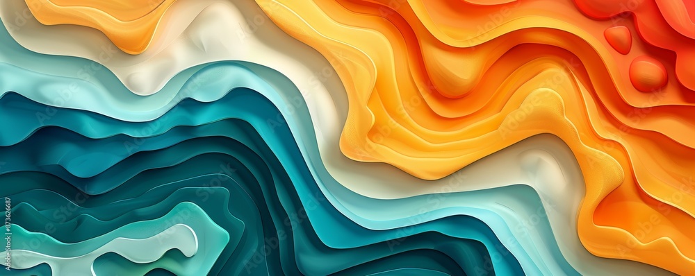 Textured abstract forms, flat design, top view, dreamscape theme, cartoon drawing, Triadic Color Scheme., Textured abstract forms, flat design, top view, dreamscape theme, cartoon drawing, Triadic Color Scheme.,