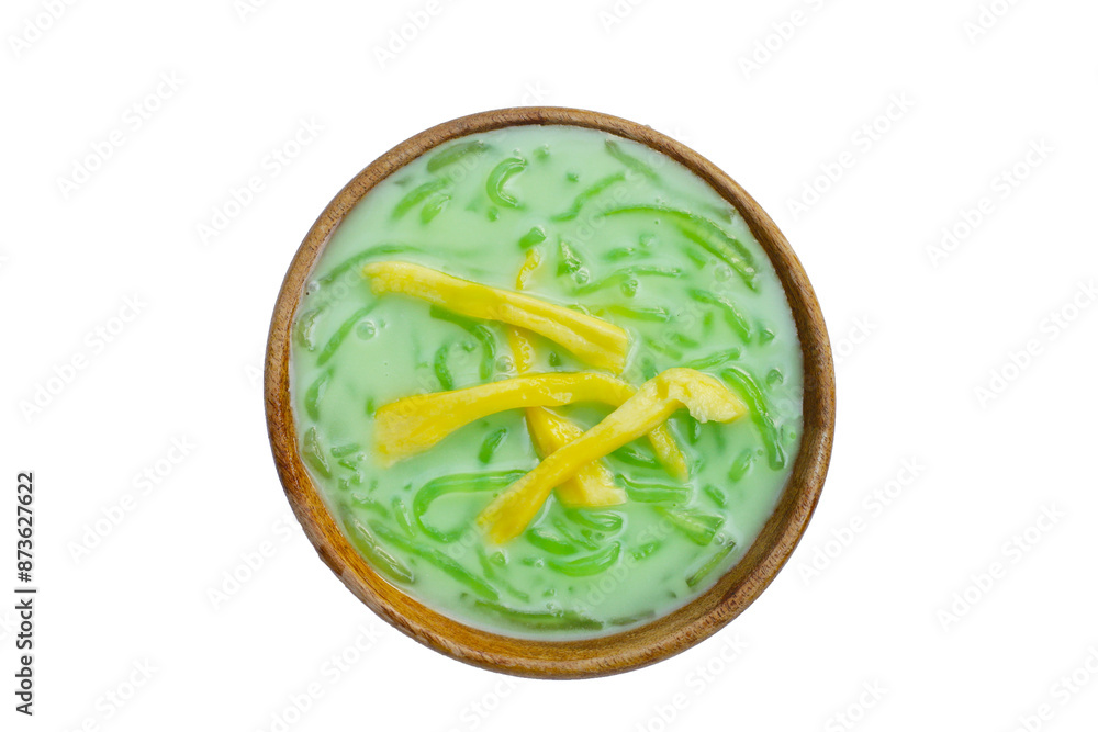 Rice noodles dessert with coconut milk cream Rice noodles dessert with coconut milk cream