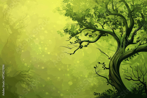 Wild Service Tree tree background design, creative