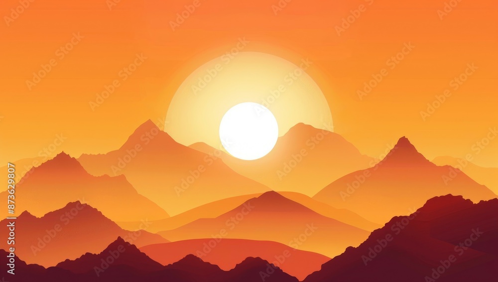 Silhouettes of Mountains Under a Setting Sun Silhouettes of Mountains Under a Setting Sun