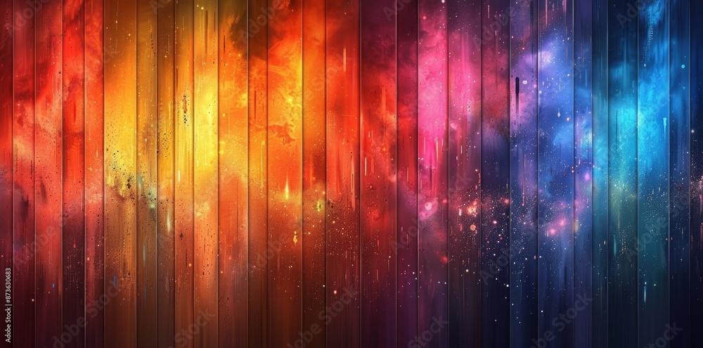 Abstract Striped Background with Vibrant Colors and Glowing Lights Abstract Striped Background with Vibrant Colors and Glowing Lights