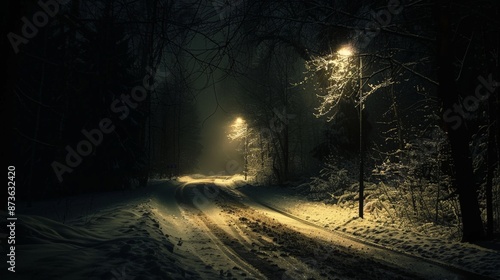 The silence of the night was deafening, broken only by the sound of my own rapid breathing. photo