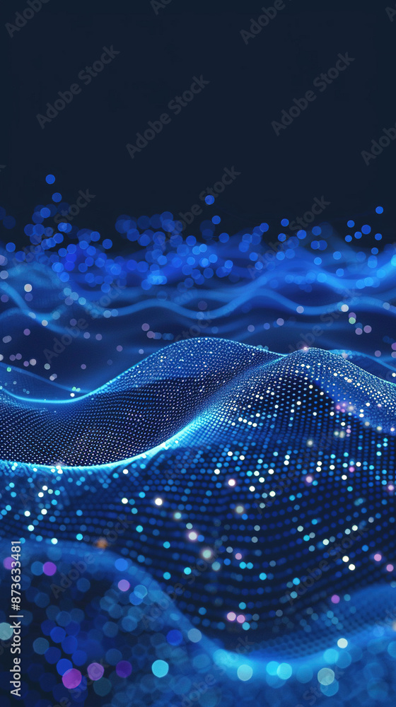 Abstract technology background concept. Glowing digital waves and data curves. Modern tech for business, education, technology or science. Artificial Intelligence Technology. Big Data. Copy space area Abstract technology background concept. Glowing digital waves and data curves. Modern tech for business, education, technology or science. Artificial Intelligence Technology. Big Data. Copy space area