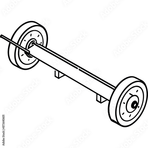 assemble the trailer axle (thinner).