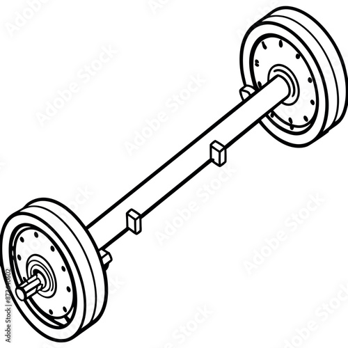 assemble the trailer axle (thinner).