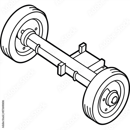 assemble the trailer axle (thinner).