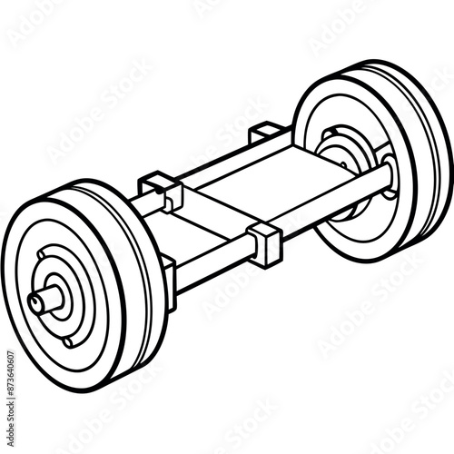 assemble the trailer axle (thinner).