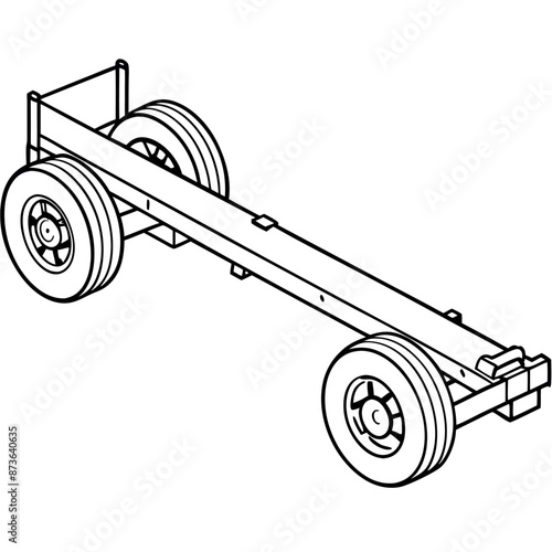 assemble the trailer axle (thinner).