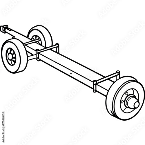 assemble the trailer axle (thinner).