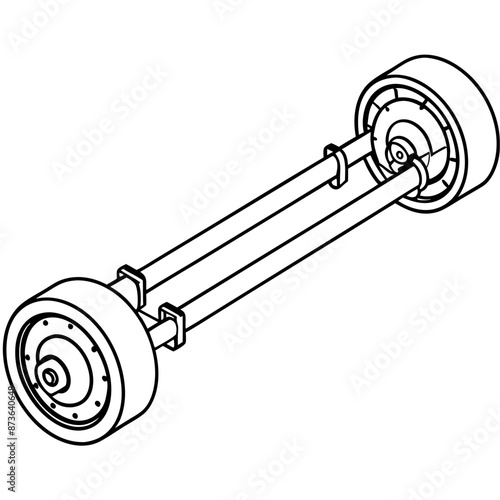 assemble the trailer axle (thinner).