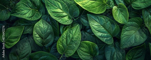 Close-up view of Sorrel leaf texture © worawut