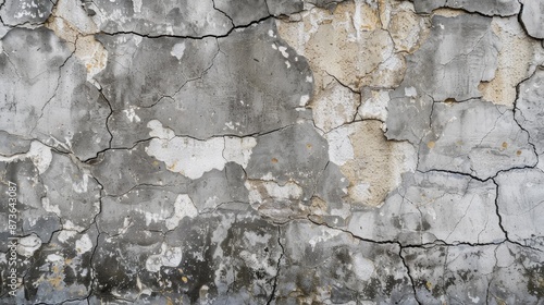 Old concrete wall texture with vintage appearance and cracks