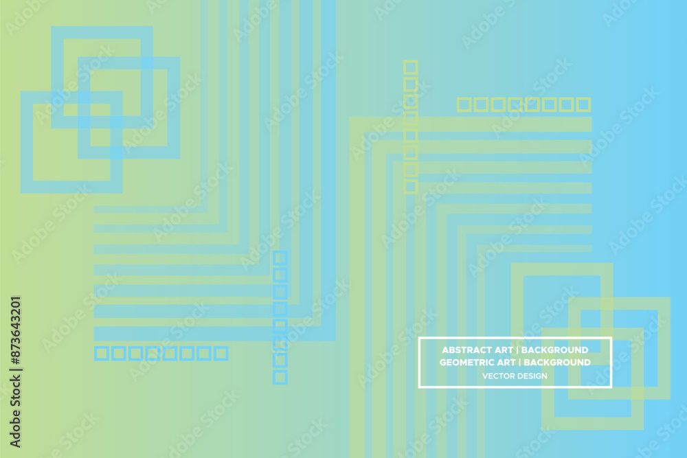 Square and Line Shapes Blue and Green Colors with Gradient Backdrop Modern Abstract Background Geometric Background Square and Line Shapes Blue and Green Colors with Gradient Backdrop Modern Abstract Background Geometric Background