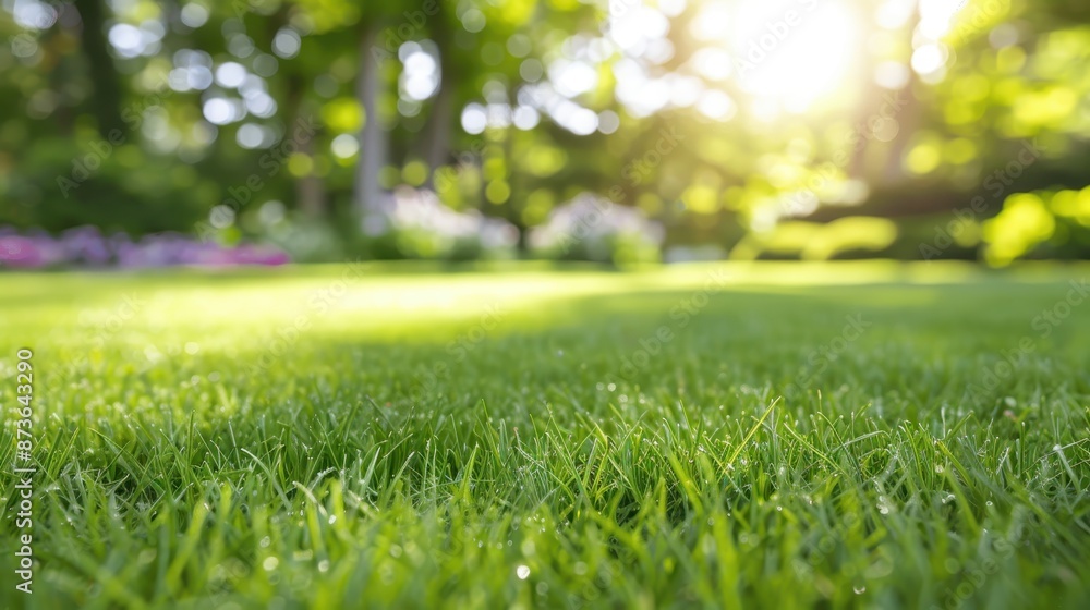 A lush green field with a bright sun shining down on it A lush green field with a bright sun shining down on it