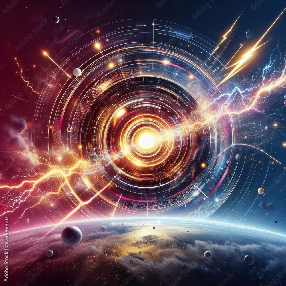 Dynamic Cosmic Action Ultra-Realistic High-Quality Design with Explosive Effects Dynamic Cosmic Action Ultra-Realistic High-Quality Design with Explosive Effects