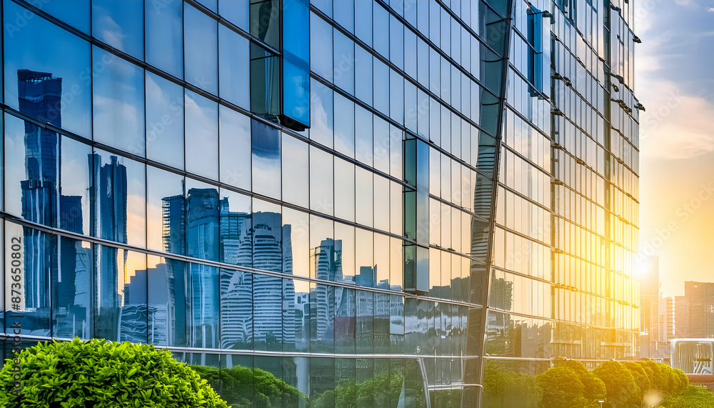 shiny glass building with a reflection Glass skyscraper reflecting sunlight in urban setting Bright cityscape with Modern skyscraper facade with curtain wall shiny glass building with a reflection Glass skyscraper reflecting sunlight in urban setting Bright cityscape with Modern skyscraper facade with curtain wall