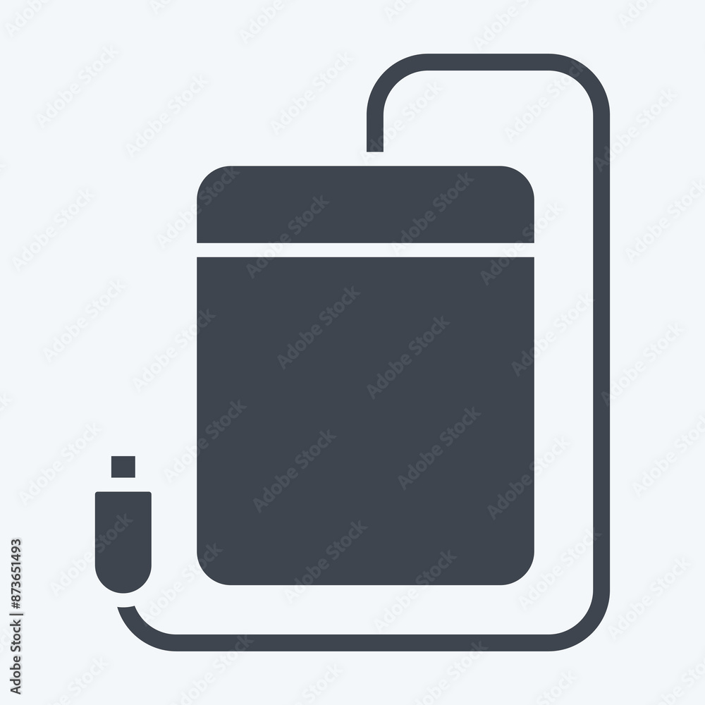 Icon Portable Hdd. related to Computer symbol. glyph style. simple design editable. simple illustration Icon Portable Hdd. related to Computer symbol. glyph style. simple design editable. simple illustration