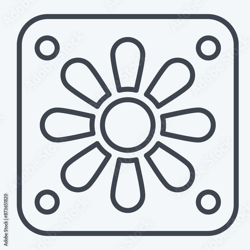 Icon Cooler. related to Computer symbol. line style. simple design editable. simple illustration