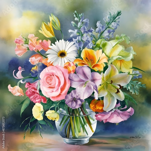 Wallpaper Mural Template white flowers with yellow stamens placed on a pink background.
 Torontodigital.ca