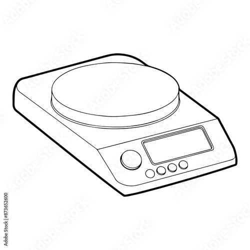 digital scale line vector illustration