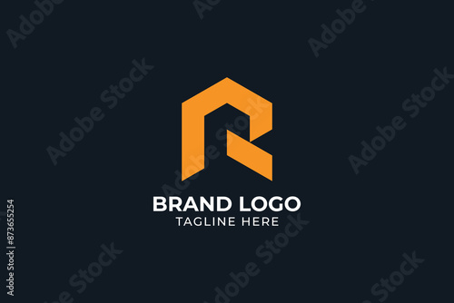 letter R P home roof construction company creative minimal monochrome monogram, Construction Architecture Building Logo Design