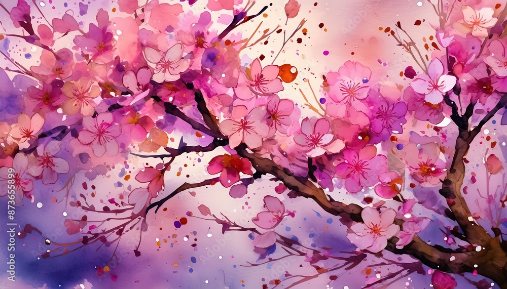 Sakura, Japanese cherry blossoms, bloom briefly each spring. Their fleeting beauty symbolizes life's impermanence. Hanami, or flower-viewing parties. Sakura, Japanese cherry blossoms, bloom briefly each spring. Their fleeting beauty symbolizes life's impermanence. Hanami, or flower-viewing parties.