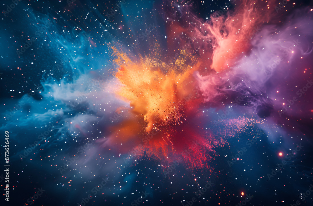 Naklejka premium Colour full glow of space