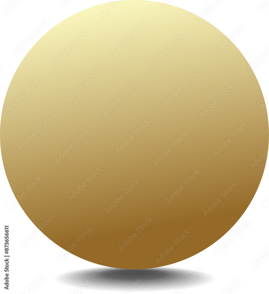 Gold paper circle and shadow Gold paper circle and shadow