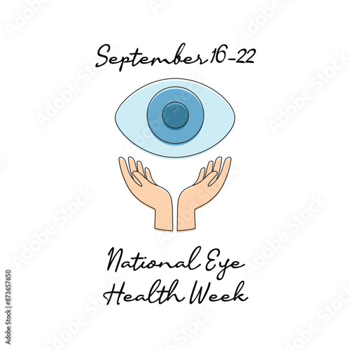 line art of National Eye Health Week good for National Eye Health Week celebrate. line art.