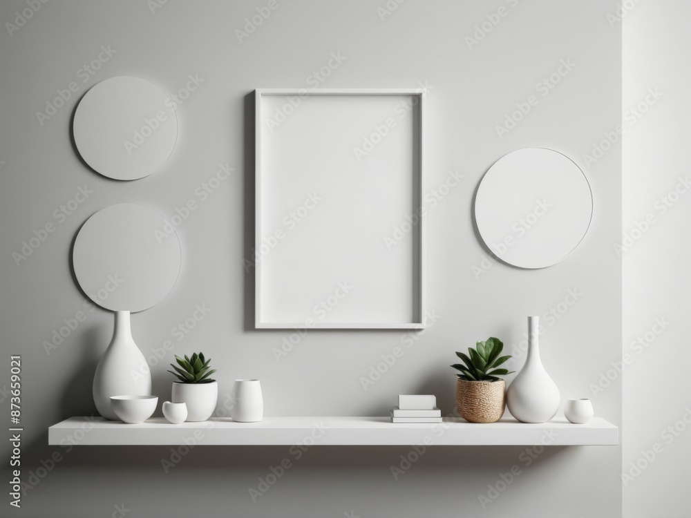 Abstract wallpaper background white shelf white vase Abstract wallpaper background white shelf white vase