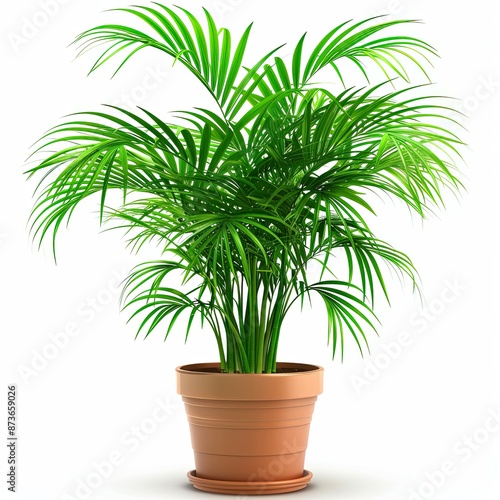 plant pot photography on white background