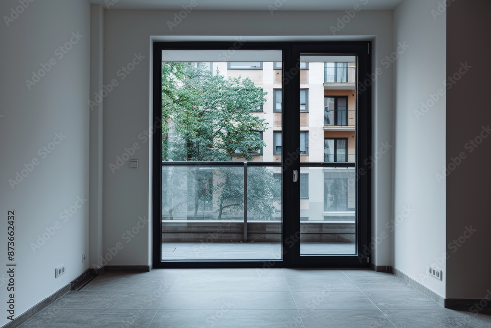 Interior of a modern apartment, view from the window. Interior of a modern apartment, view from the window.