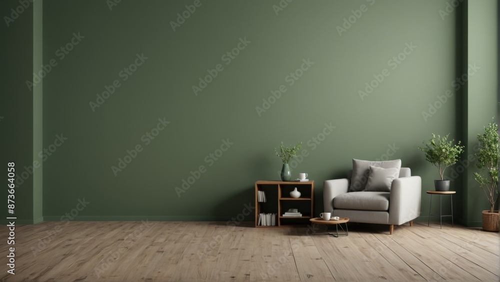 Obraz premium Abstract wallpaper background living room green wall