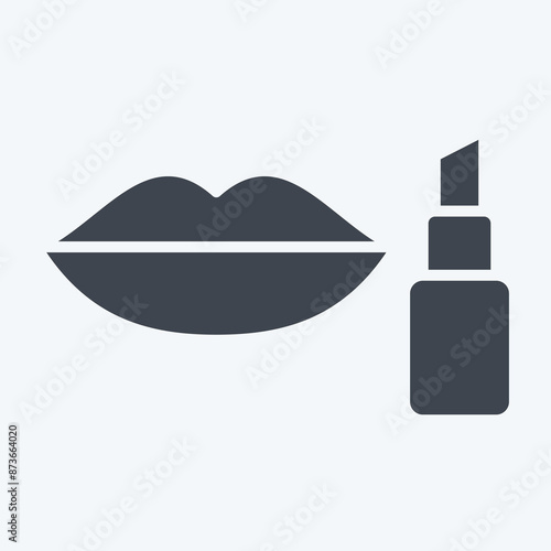 Icon Lip Balm. related to Backpacker symbol. glyph style. simple design editable. simple illustration photo