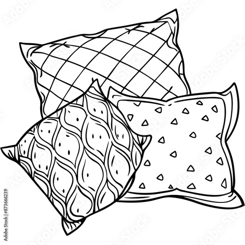 Place the pillows against a white wall.