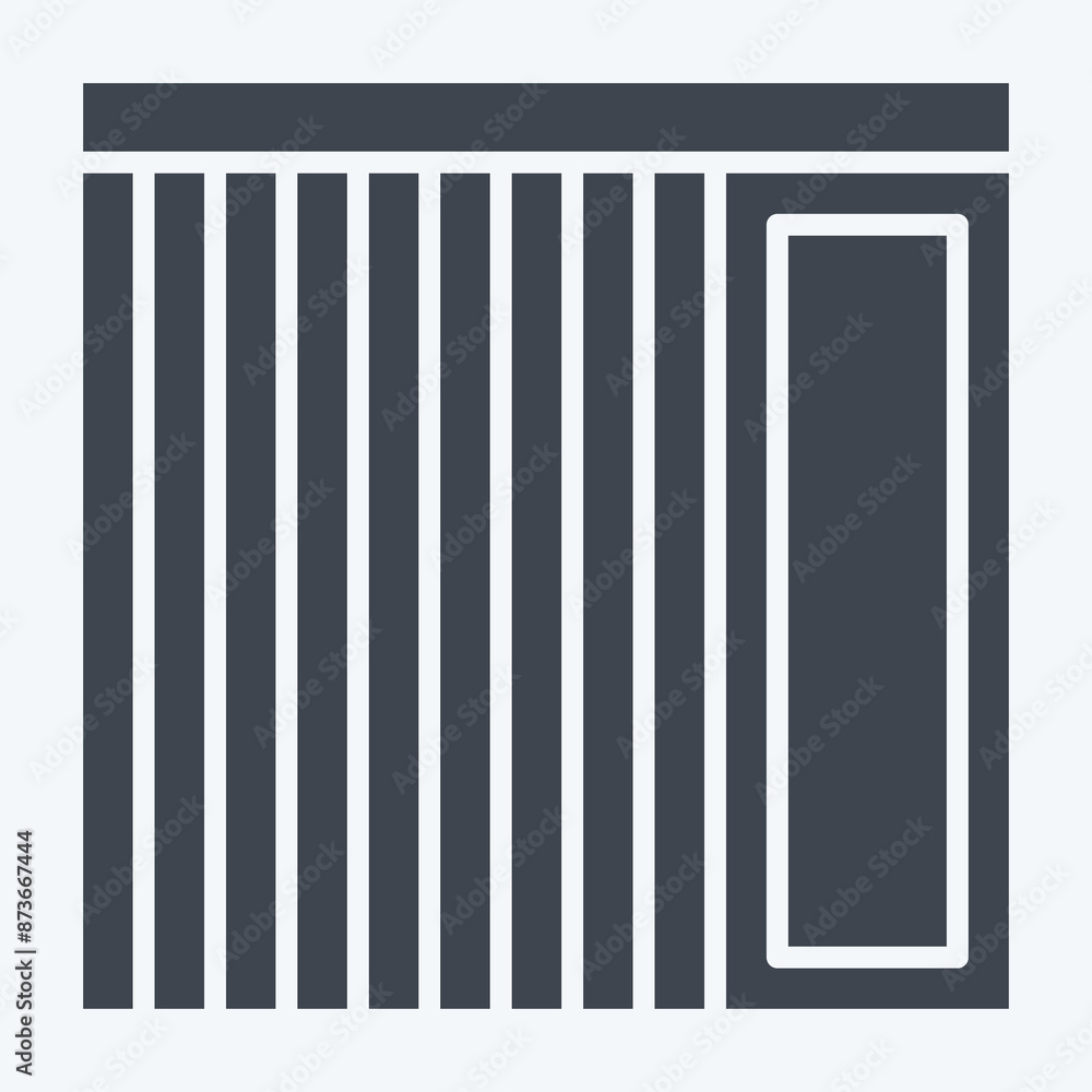 Icon Vertical Blinds. related to Curtains symbol. glyph style. simple design editable. simple illustration Icon Vertical Blinds. related to Curtains symbol. glyph style. simple design editable. simple illustration