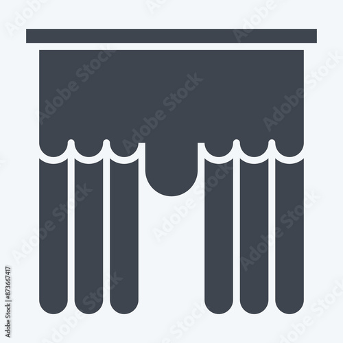 Icon Valances. related to Curtains symbol. glyph style. simple design editable. simple illustration