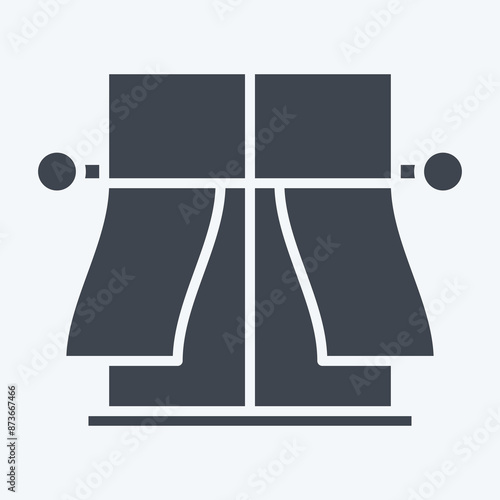 Icon Cafe Style 2. related to Curtains symbol. glyph style. simple design editable. simple illustration