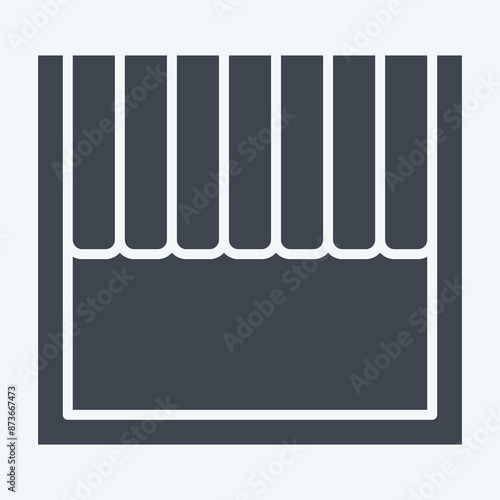 Icon Cafe Style. related to Curtains symbol. glyph style. simple design editable. simple illustration